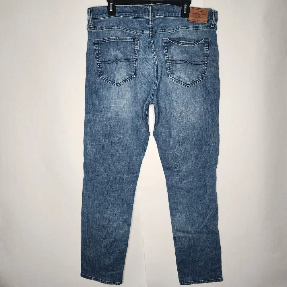 Lucky Brand 121 Slim Jeans Men's Size 38x34 Straight Leg Medium‎ Wash Blue Denim